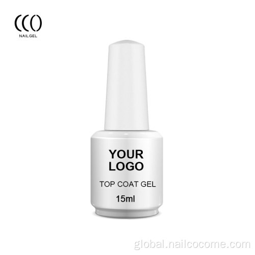 Gel Top Coat Private label OEM matte top coat soak off led uv gel high gloss super shiny top coat professional nail product Factory